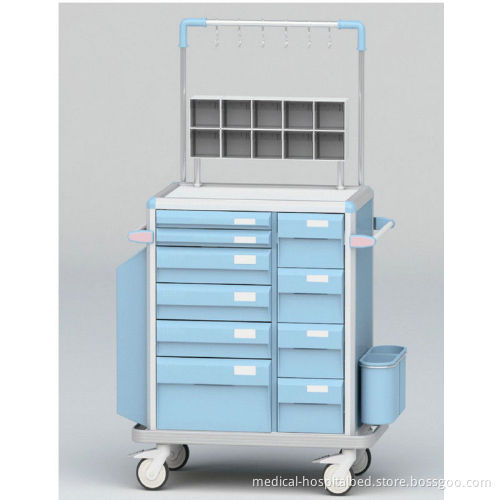 Medical Supply Carts , Clinic Anesthesia Trolley With 10 Drawers